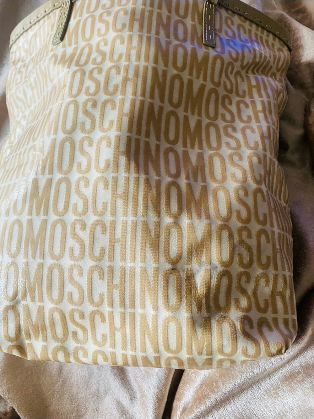 Authentic Moschino Tote Tan and Cream - Picture 13 of 14